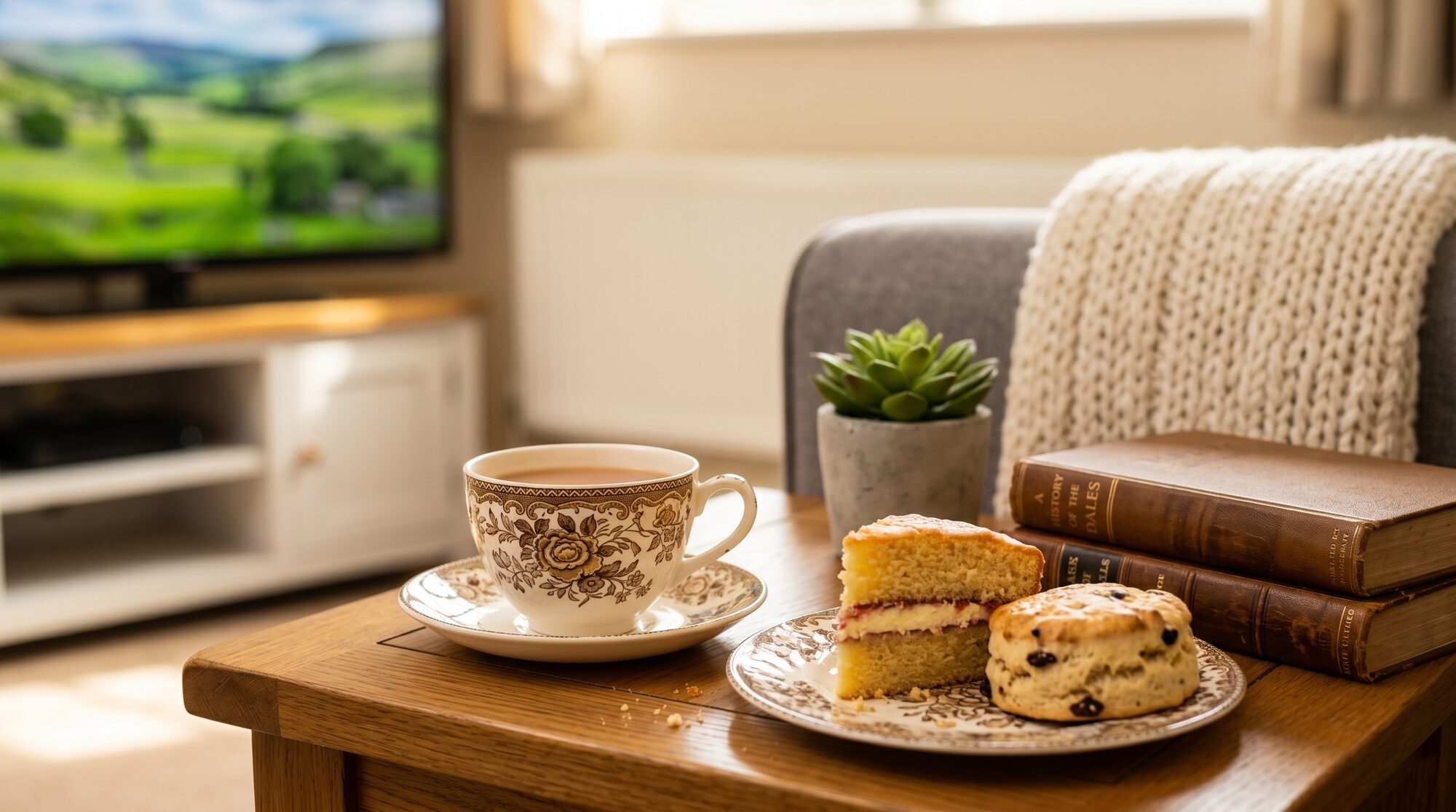 Tea and cake in the Nook lounge